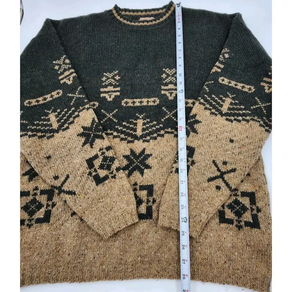 Vintage Woolrich Wool Sweater Mens 2XL USA Southwestern Aztec Western Pullover